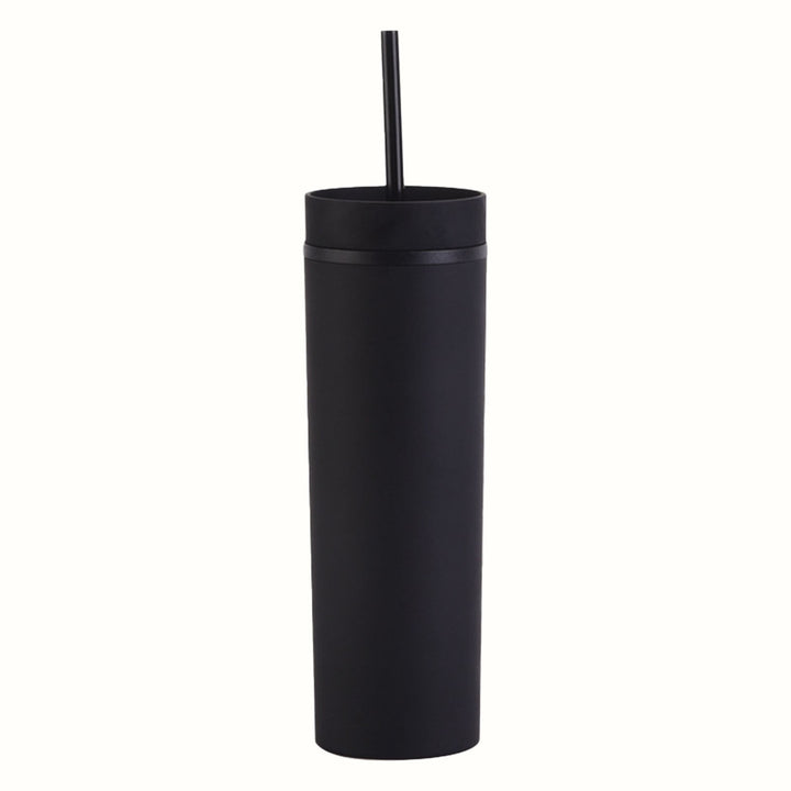 Translation missing: en.JWDX Glass and Bottle Clearance, 16Oz Tumbler with Lid and Plastic Water Coffee Tumbler Cup Water Bottle Slim Double Wall Reusable Plastic Tumbler Cups Travel Mug Coffee Cup 450Ml BKA