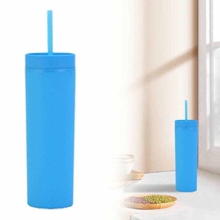 Translation missing: en.JWDX Glass and Bottle Clearance, 16Oz Tumbler with Lid and Plastic Water Coffee Tumbler Cup Water Bottle Slim Double Wall Reusable Plastic Tumbler Cups Travel Mug Coffee Cup 450Ml C