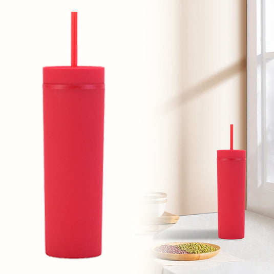 Translation missing: en.JWDX Glass and Bottle Clearance, 16Oz Tumbler with Lid and Plastic Water Coffee Tumbler Cup Water Bottle Slim Double Wall Reusable Plastic Tumbler Cups Travel Mug Coffee Cup 450Ml RDA
