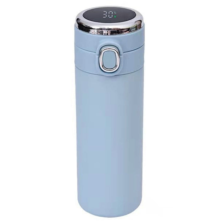 Translation missing: en.JWDX Glass and Bottle Clearance! Stainless Steel Flask Vacuum Insulated Cup Drinking Bottle 350/420 Ml Led Screen Temperature Display Flask Water Bottle Perfect for Home Travel, Include Cup*1 Blue