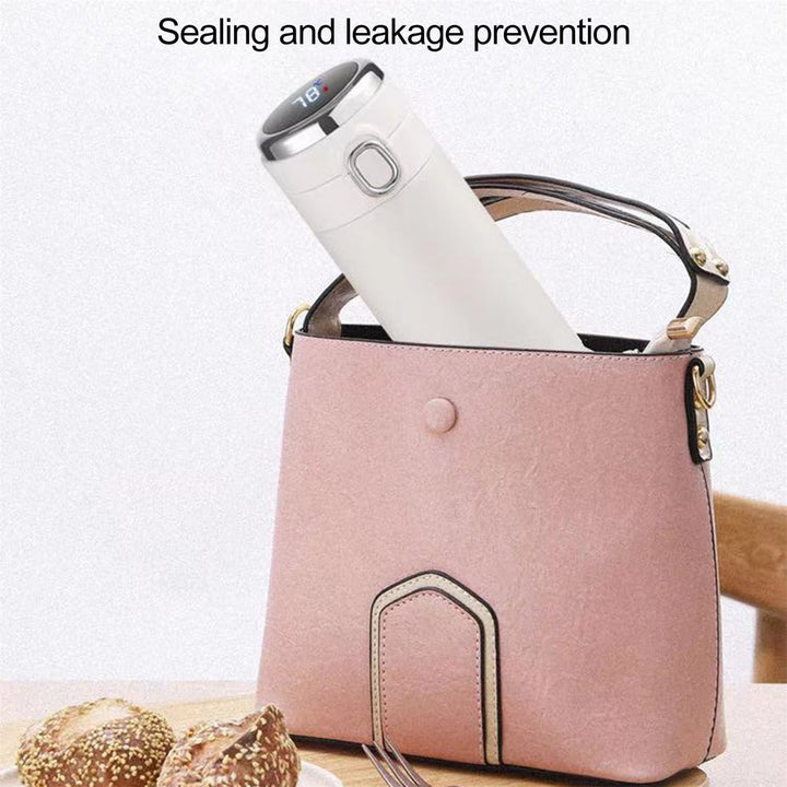 Translation missing: en.JWDX Glass and Bottle Clearance! Stainless Steel Flask Vacuum Insulated Cup Drinking Bottle 350/420 Ml Led Screen Temperature Display Flask Water Bottle Perfect for Home Travel, Include Cup*1 Blue