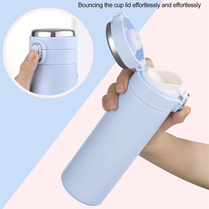 Translation missing: en.JWDX Glass and Bottle Clearance! Stainless Steel Flask Vacuum Insulated Cup Drinking Bottle 350/420 Ml Led Screen Temperature Display Flask Water Bottle Perfect for Home Travel, Include Cup*1 Blue