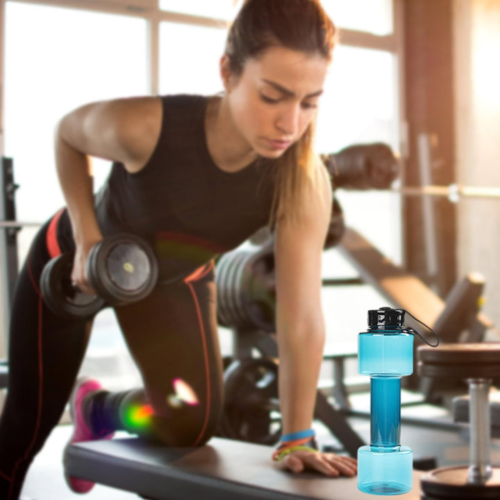 Translation missing: en.JWDX Portable Kettle Clearance, Water Bottle Multifunctional Water Bottle Dumbbell Shaped Drinking Bottles Leakproof Bottle Drinking Bottle for Gym School Cycling Outdoor Sports and Capacity Blue