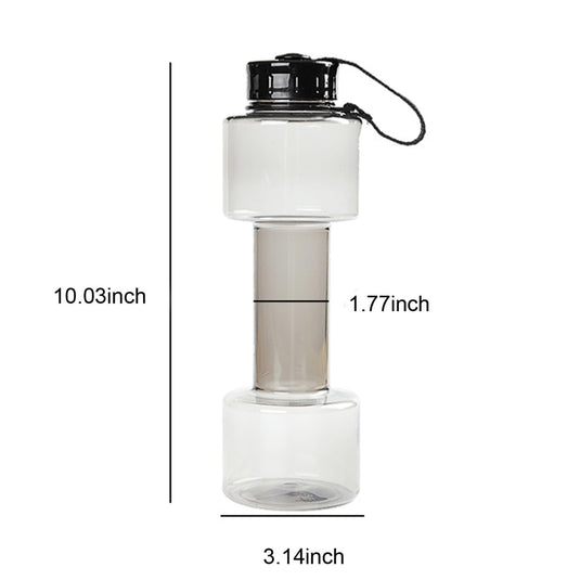 Translation missing: en.JWDX Portable Kettle Clearance, Water Bottle Multifunctional Water Bottle Dumbbell Shaped Drinking Bottles Leakproof Bottle Drinking Bottle for Gym School Cycling Outdoor Sports and Capacity Grey