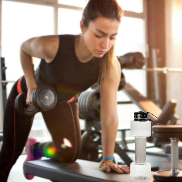 Translation missing: en.JWDX Portable Kettle Clearance, Water Bottle Multifunctional Water Bottle Dumbbell Shaped Drinking Bottles Leakproof Bottle Drinking Bottle for Gym School Cycling Outdoor Sports and Capacity Grey