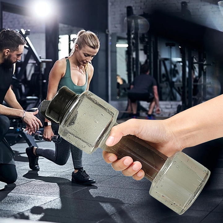Translation missing: en.JWDX Portable Kettle Clearance, Water Bottle Multifunctional Water Bottle Dumbbell Shaped Drinking Bottles Leakproof Bottle Drinking Bottle for Gym School Cycling Outdoor Sports and Capacity Grey