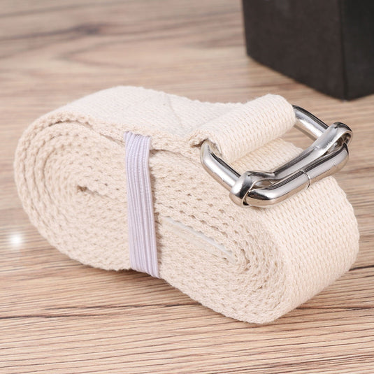 Translation missing: en.SWETRACE Stretch Straps 1Pc Portable Yoga Strap In White And Yellow For And Daily Exercise 47.2x1x0.1In