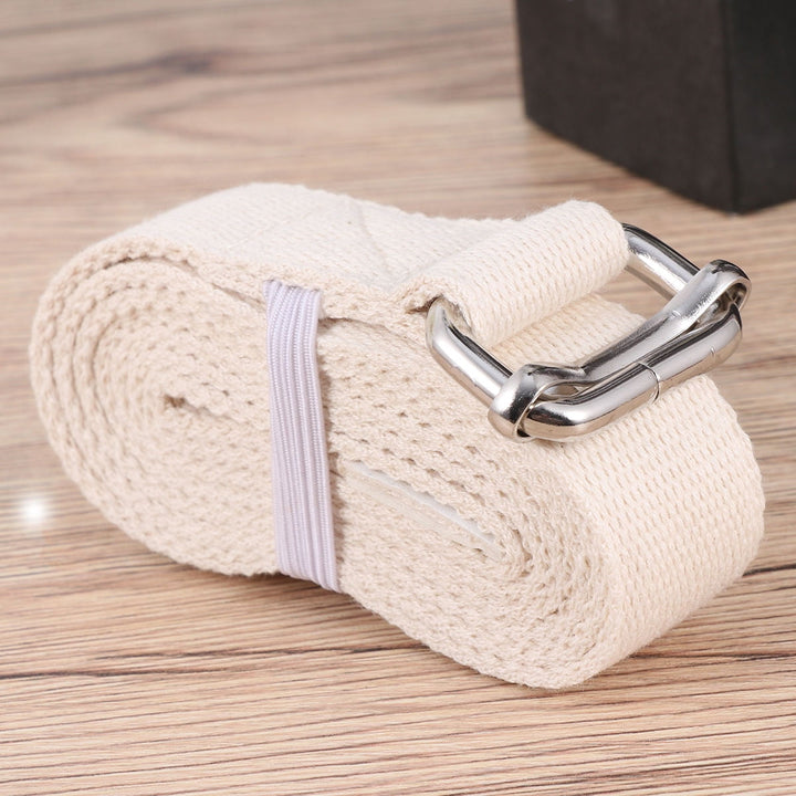 Translation missing: en.SWETRACE Stretch Straps 1Pc Portable Yoga Strap In White And Yellow For And Daily Exercise 47.2x1x0.1In