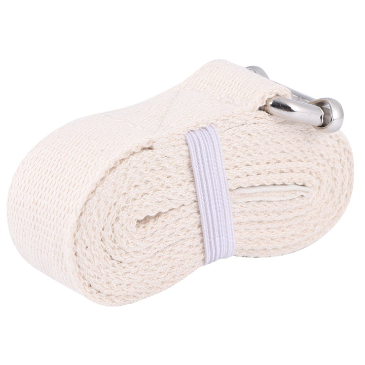 Translation missing: en.SWETRACE Stretch Straps 1Pc Portable Yoga Strap In White And Yellow For And Daily Exercise 47.2x1x0.1In