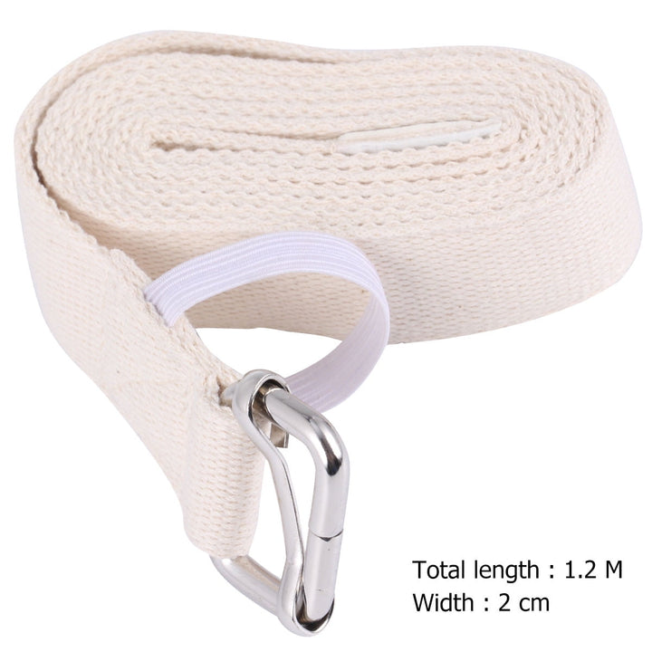 Translation missing: en.SWETRACE Stretch Straps 1Pc Portable Yoga Strap In White And Yellow For And Daily Exercise 47.2x1x0.1In