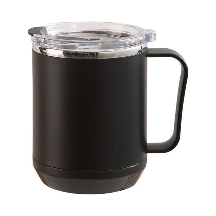 Translation missing: en.Coffee Mug With Handle, Insulated Stainless Steel Coffee Travel Mug, Reusable Coffee Cup With Lid, Microwave Safe Cups, For Tea, Latte, Cocoa, Milk, Office And Home Tea Cup Black