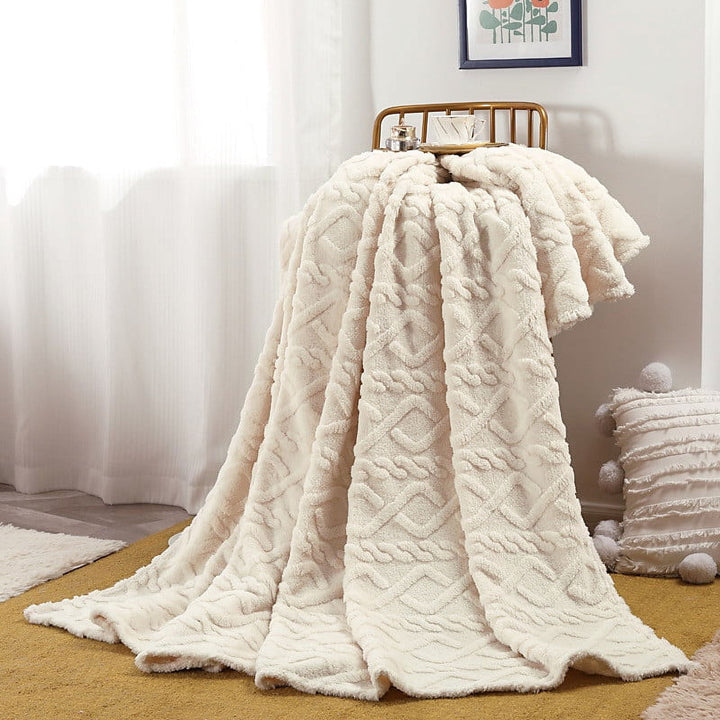 Translation missing: en.Warm Blankets for Winter, Winter Blankets Queen Size,King Blankets for The Bed, Winter Blankets Queen Size,Super Soft Throw Blankets, Silky Flannel Fleece Bed Blanket Beige