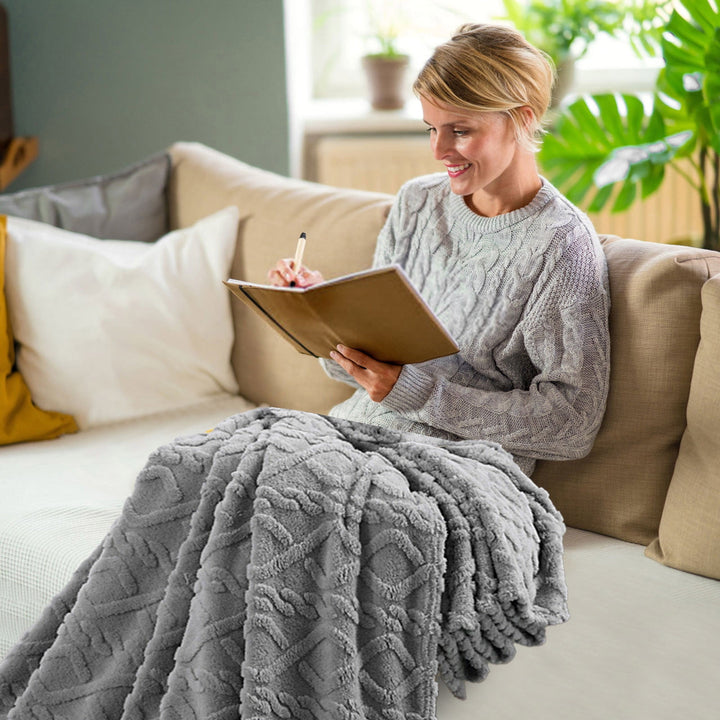 Translation missing: en.Warm Blankets for Winter, Winter Blankets Queen Size,King Blankets for The Bed, Winter Blankets Queen Size,Super Soft Throw Blankets, Silky Flannel Fleece Bed Blanket Blue