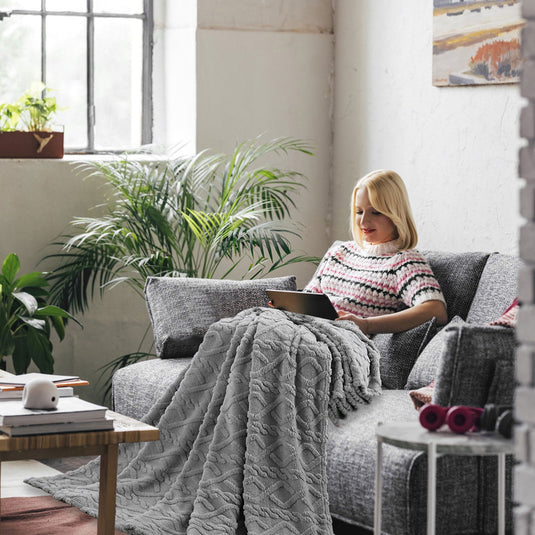 Translation missing: en.Warm Blankets for Winter, Winter Blankets Queen Size,King Blankets for The Bed, Winter Blankets Queen Size,Super Soft Throw Blankets, Silky Flannel Fleece Bed Blanket Blue