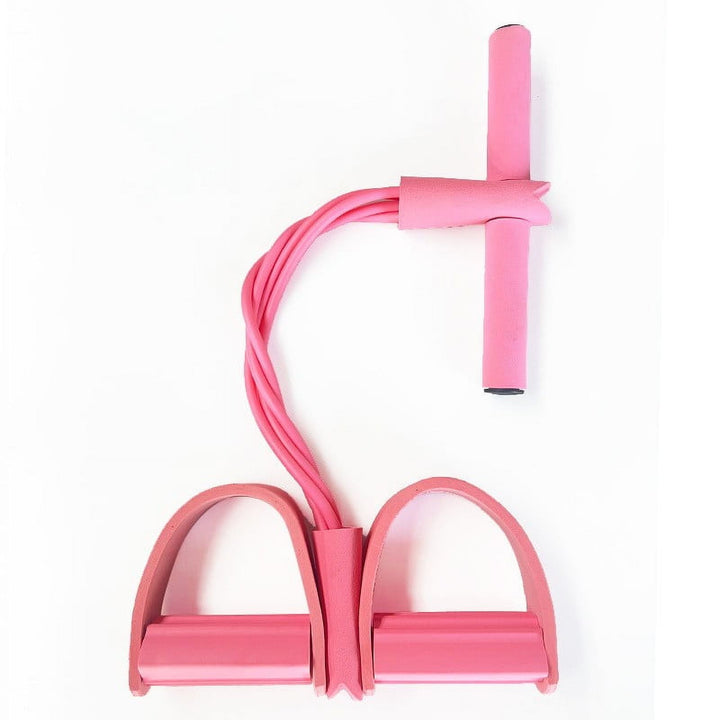 Translation missing: en.21 Fitness Resistance Bands-4 Tube Pedal Ankle Puller - Sit up Leg Stretch Rope Exercise Bands with Handles, Stretching Workout Fitness Bands for Arm Weights Exercise Equipment Pink