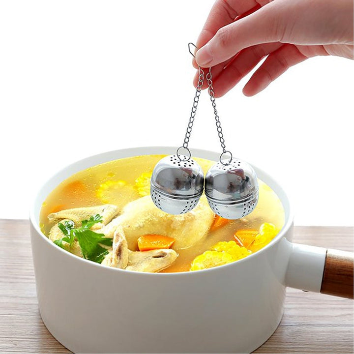 Translation missing: en.Stainless Steel Mesh Tea Infuser, Heavy Duty Tea Ball, Tea Strainer Tea Diffuser Tea Steeper for Filtering Tea,Tea Infusers for Loose Tea, 1 Pcs, 1.57x1.57 1.57" x 1.57" Silver*1