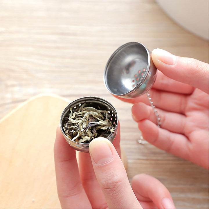 Translation missing: en.Stainless Steel Mesh Tea Infuser, Heavy Duty Tea Ball, Tea Strainer Tea Diffuser Tea Steeper for Filtering Tea,Tea Infusers for Loose Tea, 1 Pcs, 1.57x1.57 2.75" x 2.08" Silver*1