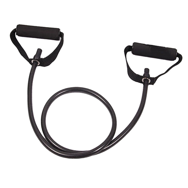 Translation missing: en.Resistance Bands with Handles, Exercise Bands with Handles, Single Resistance Bands for Resistance Training, Physical Therapy,Home Workouts, Fitness, Pilates,Shoulder And Neck Stretching Equipment Black