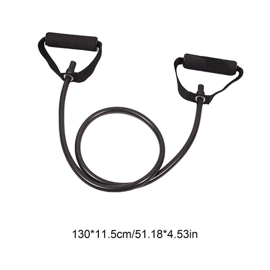 Translation missing: en.Resistance Bands with Handles, Exercise Bands with Handles, Single Resistance Bands for Resistance Training, Physical Therapy,Home Workouts, Fitness, Pilates,Shoulder And Neck Stretching Equipment Black