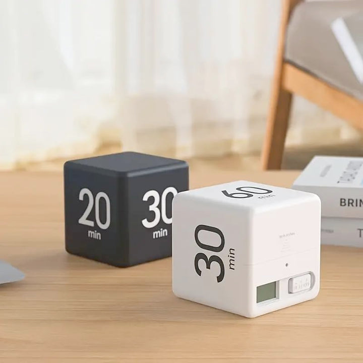Translation missing: en.Kitchen Timer - Timer - Cube Timer - Flip Timer - Digital Kitchen Timer - Pomodoro Timer - Time Management - Study Timer - Visual Timer - Kitchen Timer - Countdown - Desk Accessories - Kitchen Timers - Gravity Timer - Black - 1 Piece