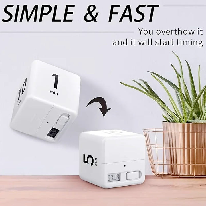 Translation missing: en.Kitchen Timer - Timer - Cube Timer - Flip Timer - Digital Kitchen Timer - Pomodoro Timer - Time Management - Study Timer - Visual Timer - Kitchen Timer - Countdown - Desk Accessories - Kitchen Timers - Gravity Timer - Black - 1 Piece