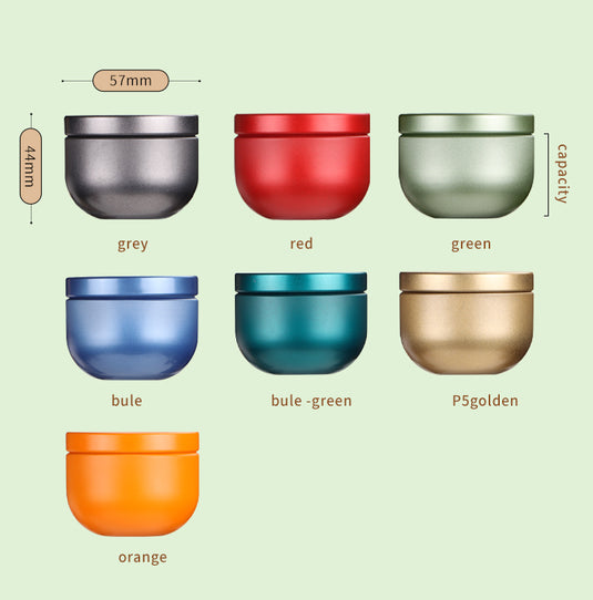 Translation missing: en.Tea Box - Portable Mini Tea Caddy, Large Tea Storage Container, Small Round Tin Coffee Caddy