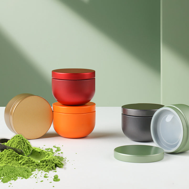 Translation missing: en.Tea Box - Portable Mini Tea Caddy, Large Tea Storage Container, Small Round Tin Coffee Caddy