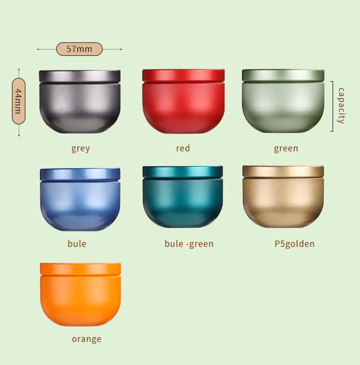 Translation missing: en.Tea Box - Portable Mini Tea Caddy, Large Tea Storage Container, Small Round Tin Coffee Caddy