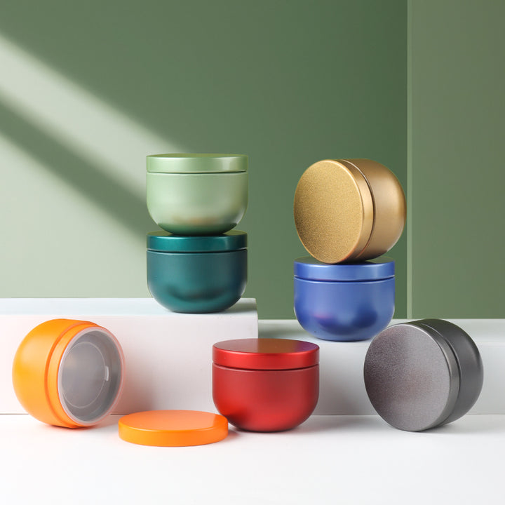 Translation missing: en.Tea Box - Portable Mini Tea Caddy, Large Tea Storage Container, Small Round Tin Coffee Caddy