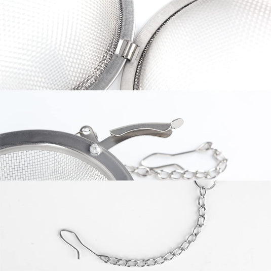Translation missing: en.Stainless Steel Tea Egg - Loose Tea Filter - Tea Strainer - Tea Ball - Herb Ball - Spice Filter - Tea Infuser - Reusable Tea Bag - Kitchen Accessories - Gift for Tea Lover - Dishwasher Safe - Teapot Filter - Silver - 2 Pieces