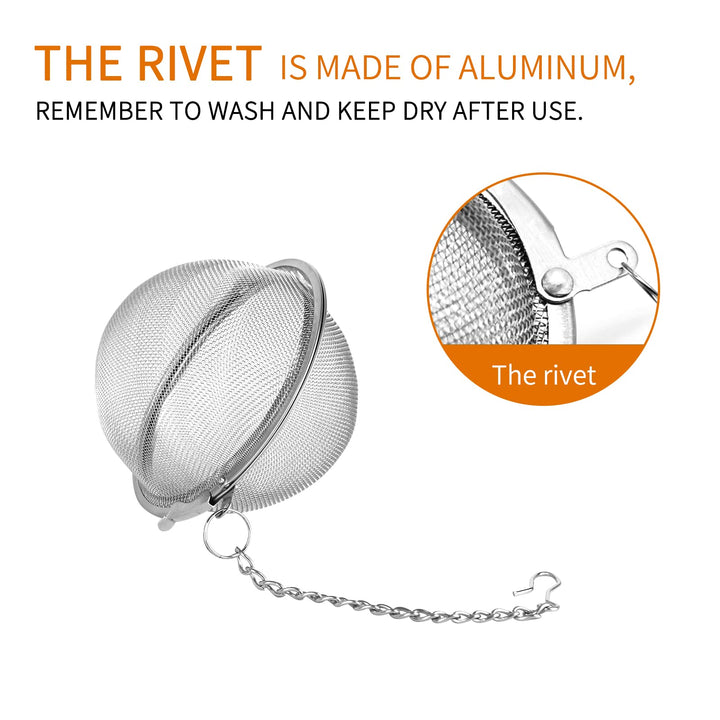 Translation missing: en.Stainless Steel Tea Egg - Loose Tea Filter - Tea Strainer - Tea Ball - Herb Ball - Spice Filter - Tea Infuser - Reusable Tea Bag - Kitchen Accessories - Gift for Tea Lover - Dishwasher Safe - Teapot Filter - Silver - 2 Pieces