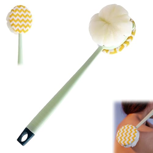 Translation missing: en.Brush - Bath brush - Shower brush - Scrub brush - Dry brush - Body brush - Long-handled brush - Sponge brush - Bath sponge - Scrubbing brush - Back scrub brush - Double-sided bath brush - Green - 1 piece