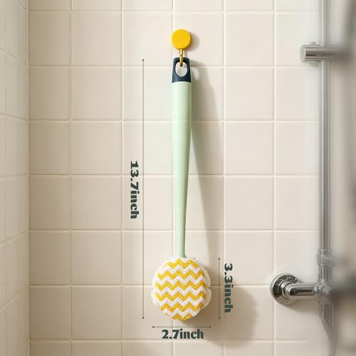 Translation missing: en.Brush - Bath brush - Shower brush - Scrub brush - Dry brush - Body brush - Long-handled brush - Sponge brush - Bath sponge - Scrubbing brush - Back scrub brush - Double-sided bath brush - Green - 1 piece