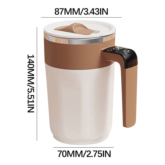 Translation missing: en.400 ML self stirring coffee mug self heating coffee Cup Fully Automatic Rechargeable Magnetic Mixing Cup with Touch-Sensitive Temperature Display for Stirring Coffee, Etc 400 mL Black