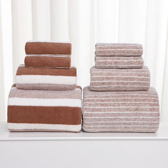 Translation missing: en.Clearance 8 Pack Plush Absorbent 100% Cotton Bath Towel Set, 2 Bath Towels 4 Hand Towels 2 Washcloths, Luxury 8 Piece Towel Set for Bathroom SPA Gym, Family Bath Towel Set Coffee