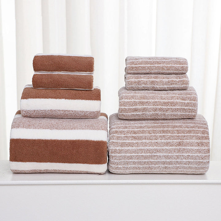 Translation missing: en.Clearance 8 Pack Plush Absorbent 100% Cotton Bath Towel Set, 2 Bath Towels 4 Hand Towels 2 Washcloths, Luxury 8 Piece Towel Set for Bathroom SPA Gym, Family Bath Towel Set Coffee