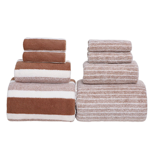 Translation missing: en.Clearance 8 Pack Plush Absorbent 100% Cotton Bath Towel Set, 2 Bath Towels 4 Hand Towels 2 Washcloths, Luxury 8 Piece Towel Set for Bathroom SPA Gym, Family Bath Towel Set Coffee