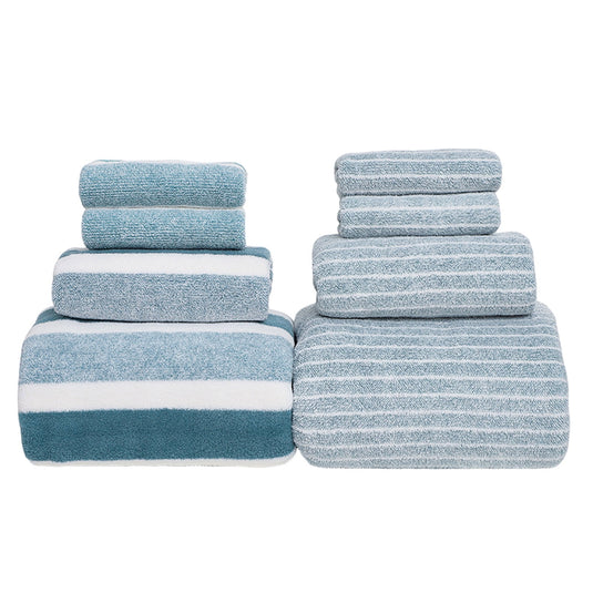 Translation missing: en.Clearance 8 Pack Plush Absorbent 100% Cotton Bath Towel Set, 2 Bath Towels 4 Hand Towels 2 Washcloths, Luxury 8 Piece Towel Set for Bathroom SPA Gym, Family Bath Towel Set Green