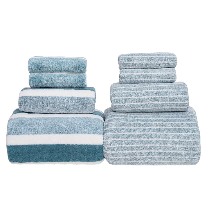 Translation missing: en.Clearance 8 Pack Plush Absorbent 100% Cotton Bath Towel Set, 2 Bath Towels 4 Hand Towels 2 Washcloths, Luxury 8 Piece Towel Set for Bathroom SPA Gym, Family Bath Towel Set Green