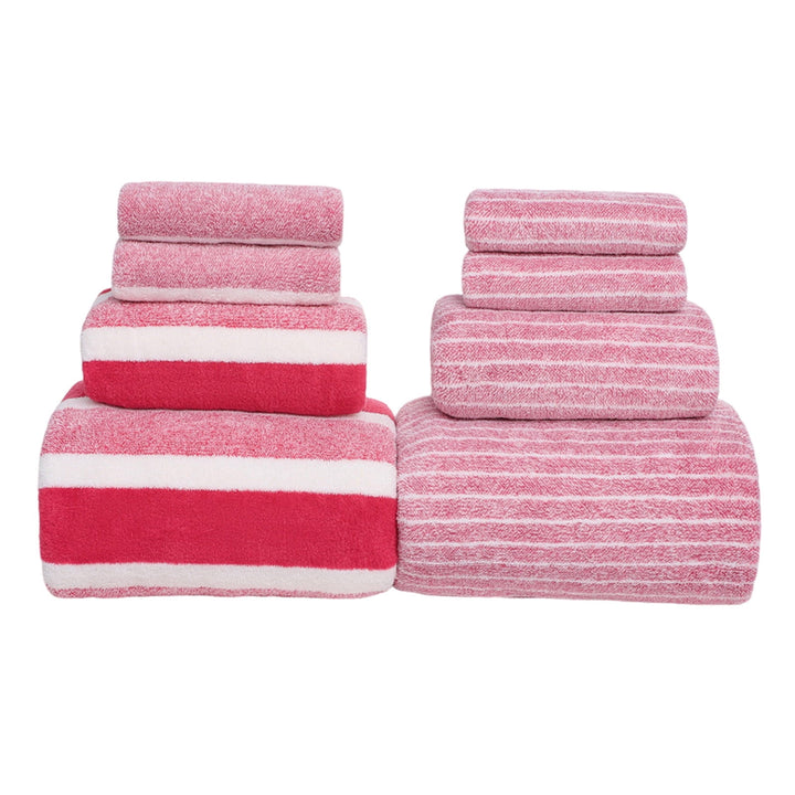 Translation missing: en.Clearance 8 Pack Plush Absorbent 100% Cotton Bath Towel Set, 2 Bath Towels 4 Hand Towels 2 Washcloths, Luxury 8 Piece Towel Set for Bathroom SPA Gym, Family Bath Towel Set Pink