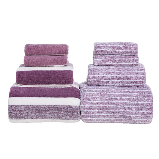 Translation missing: en.Clearance 8 Pack Plush Absorbent 100% Cotton Bath Towel Set, 2 Bath Towels 4 Hand Towels 2 Washcloths, Luxury 8 Piece Towel Set for Bathroom SPA Gym, Family Bath Towel Set Purple