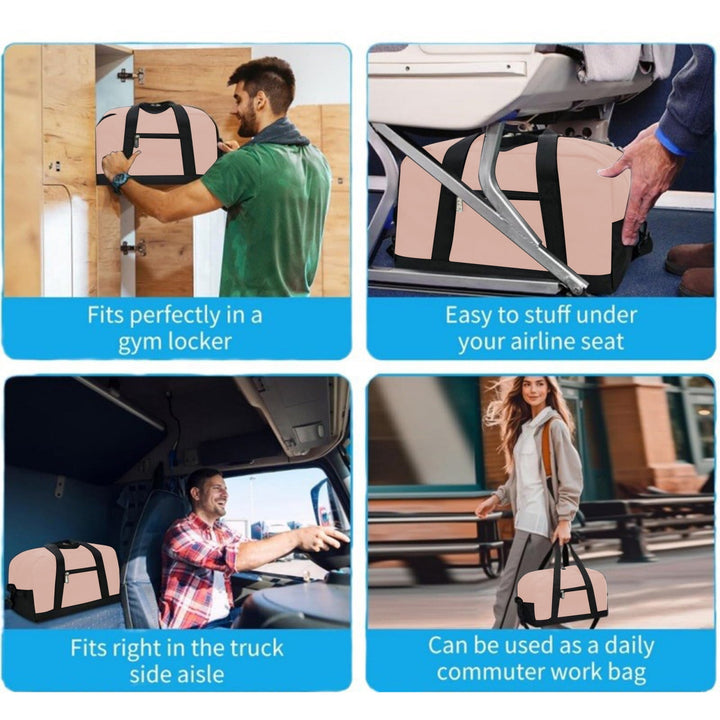 Translation missing: en.14 Inch Carry on Bag, Small Travel Gym Bag, Small Duffle Bag, Duffel Bag Gym Weekender Overnight Bag with Wet Pocket, Airlines Approved Foldable Carry on Bag, for Women and Men Pink