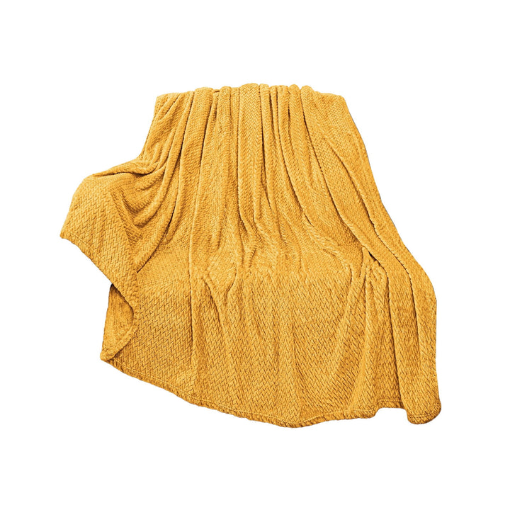 Translation missing: en.Christmas Solid Color Blanket, 59x39" Soft Warm Throw Blanket, Light-weight Plush Throw Blanket for Bed Sofa Camping Airplane Holiday Yellow
