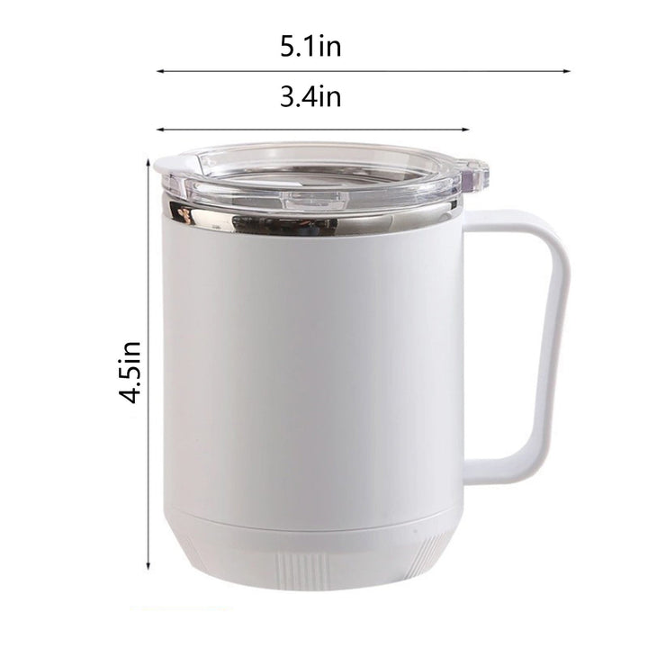 Translation missing: en.Insulated Stainless Steel Coffee Mug with Leakproof Lid, Double Wall Vacuum Travel Coffee Cup with Handle, Reusable Metal Cups Tumbler, Camping Mugs Keep Hot/Cold, Gifts White