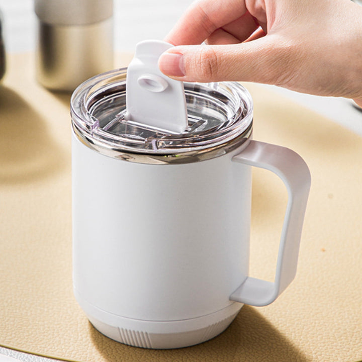 Translation missing: en.Insulated Stainless Steel Coffee Mug with Leakproof Lid, Double Wall Vacuum Travel Coffee Cup with Handle, Reusable Metal Cups Tumbler, Camping Mugs Keep Hot/Cold, Gifts White