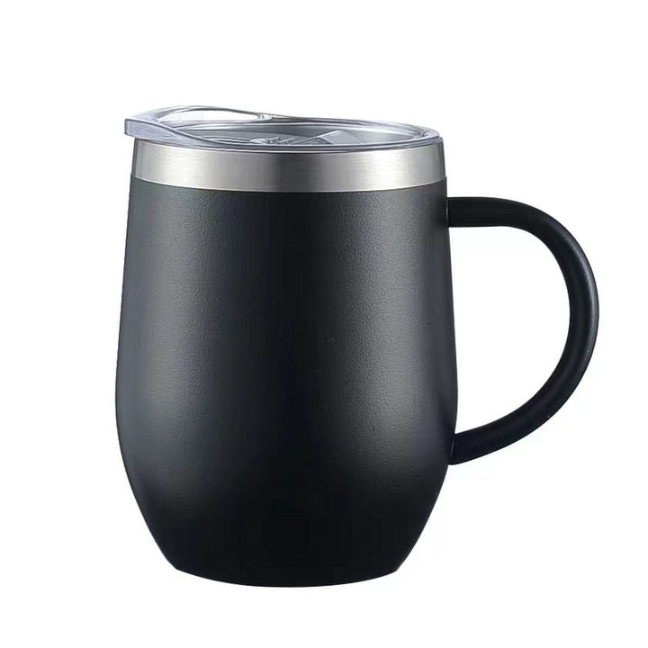 Translation missing: en.12oz Insulated Coffee Mug with Handle Stainless Steel Insulated Coffee Mug Double Wall Vacuum Travel Mug Tumbler Cup with Sliding Lid Travel Coffee Cup Thermal Cup Black