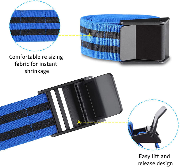 Translation missing: en.Blood Flow Restriction Bands for Women Glutes &amp; Hip Building, Occlusion Training Bands, Best Fabric Resistance Bands for Exercising Your Butt, Squat, Thigh, Fitness Blue