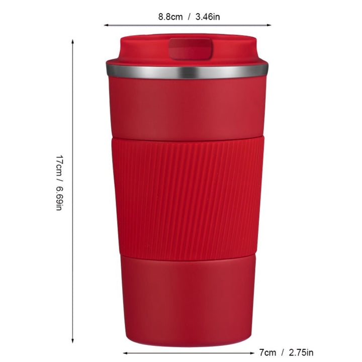 Translation missing: en.Chmadoxn Car Coffee Cup 510ml Travel Mug Stainless Steel Thermal Insulated Coffee Cup - Vacuum Insulation Water Bottle for Hot and Cold Water Coffee and Tea Black Mug Cafeteria Coffee Cup with Lid 3.46×6.69 in Black
