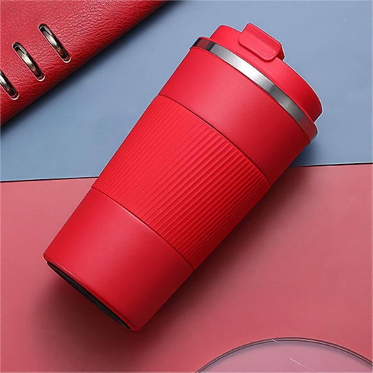 Translation missing: en.Chmadoxn Car Coffee Cup 510ml Travel Mug Stainless Steel Thermal Insulated Coffee Cup - Vacuum Insulation Water Bottle for Hot and Cold Water Coffee and Tea Black Mug Cafeteria Coffee Cup with Lid 3.46×6.69 in White