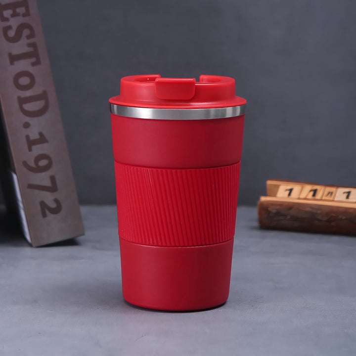 Translation missing: en.Chmadoxn Car Coffee Cup 510ml Travel Mug Stainless Steel Thermal Insulated Coffee Cup - Vacuum Insulation Water Bottle for Hot and Cold Water Coffee and Tea Black Mug Cafeteria Coffee Cup with Lid 3.46×6.69 in White